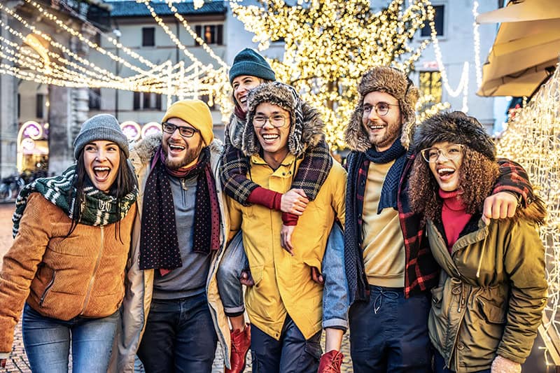 Smiling faces during the holidays